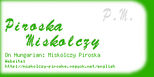 piroska miskolczy business card